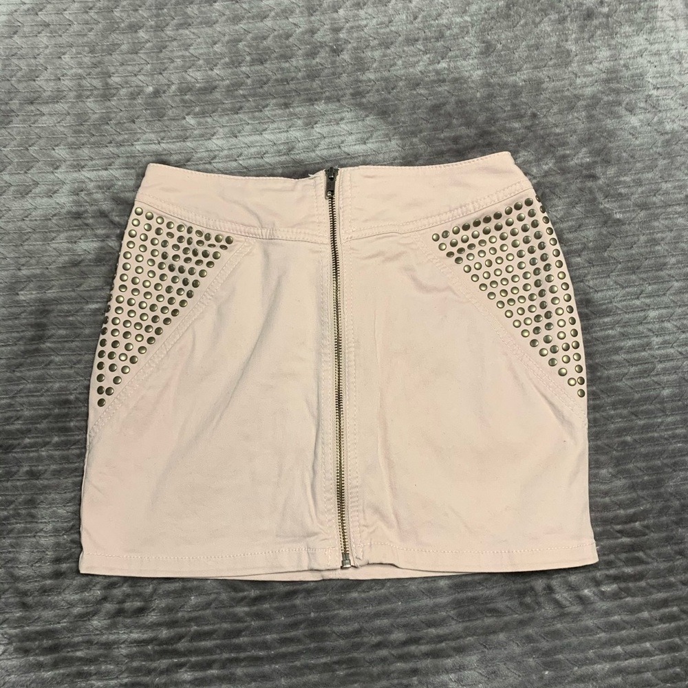 Pink Denim Skirt